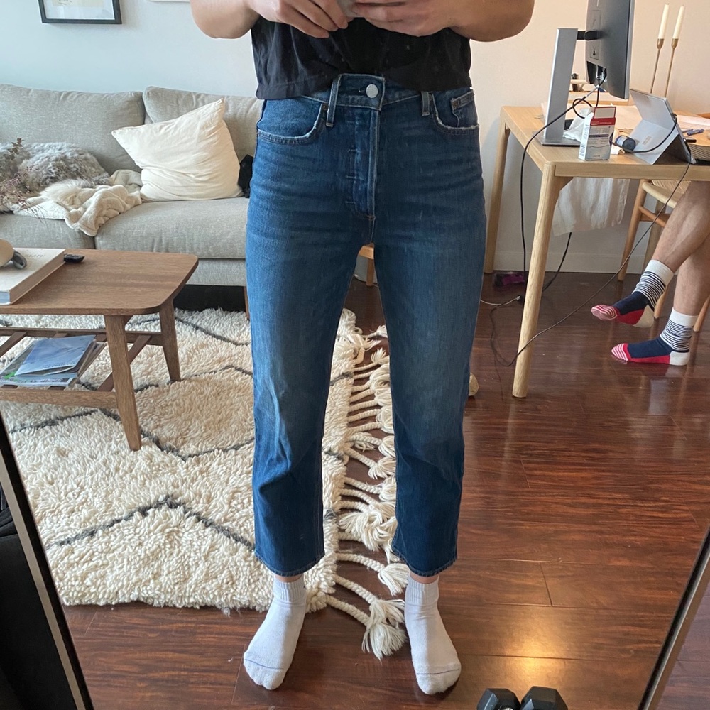 Denim forum Arlo high-rise Straight Jeans